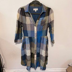 Anthropologie Moulinette Soeurs Gingham Plaid Dress